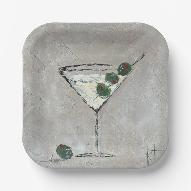 Martini Time 7" Paper Plate (Front)