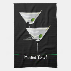 Martini Time Custom Bar Tea Towel