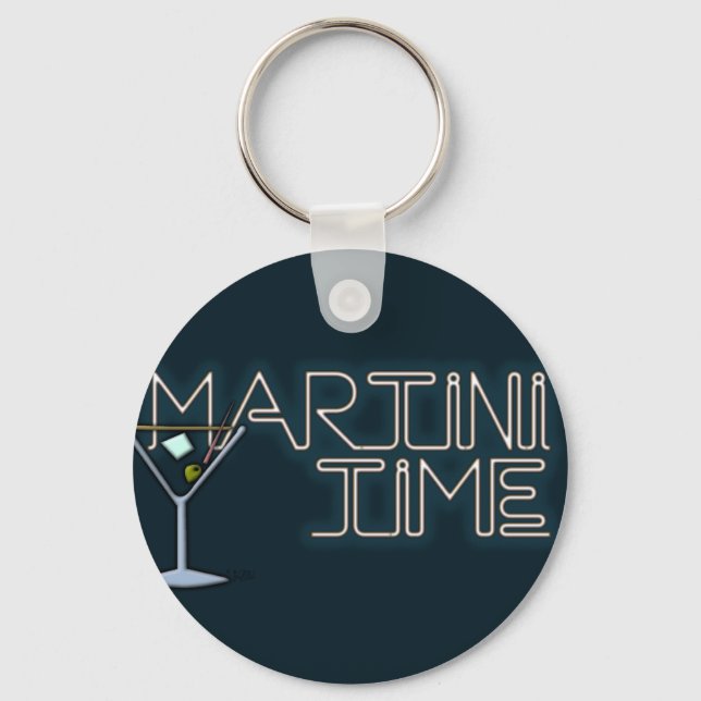 Martini Time Key Ring (Front)