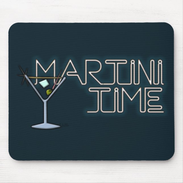 Martini Time Mouse Pad (Front)