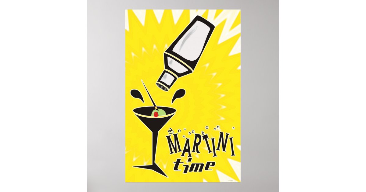 Martini Time Poster Zazzle