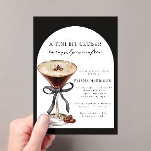 Martini Tini Bit Closer Stripe Bridal Shower  Acrylic Invitations