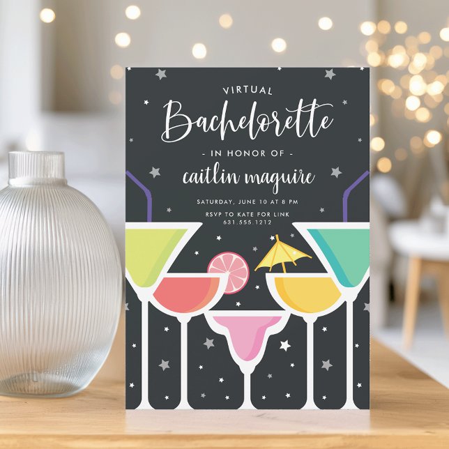Martini Virtual Bachelorette Party Invitation (Creator Uploaded)