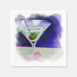 Martini with an Olive Napkin