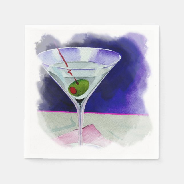Martini with an Olive Napkin (Front)