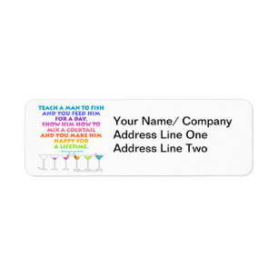 MARTINI ZEN - Happy for a Lifetime Avery Label Return Address Label