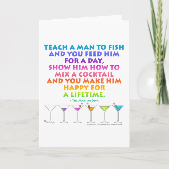 MARTINI ZEN - Happy for a Lifetime Greeting Note C Card (Front)