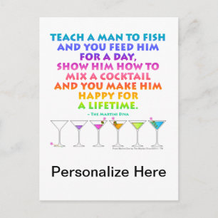 MARTINI ZEN - Happy for a Lifetime Postcard