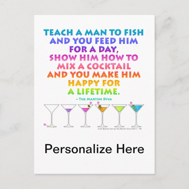 MARTINI ZEN - Happy for a Lifetime Postcard (Front)