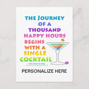 MARTINI ZEN - Happy Hour Journey Postcard
