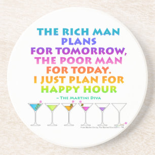MARTINI ZEN - Plan for Happy Hour Coaster