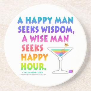 MARTINI ZEN: Wise Man Seeks Happy Hour Coasters