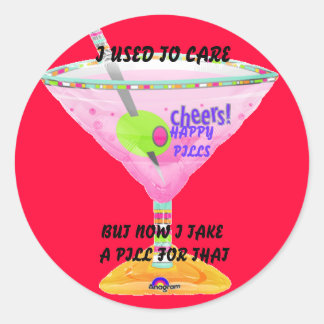 martiniheliumballoon, I used to carenow I take... Classic Round Sticker