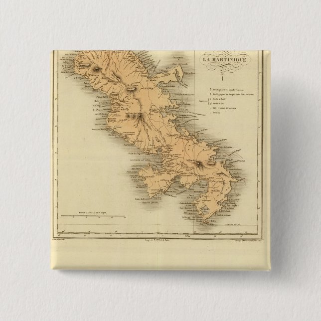 Martinique 15 Cm Square Badge (Front)