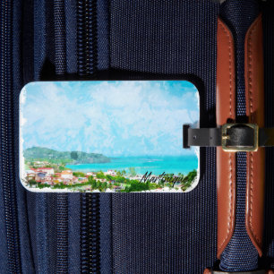 Martinique Caribbean Tropical Island Luggage Tag