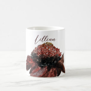 Martinique Carribbean Flower Monogrammed Name Coffee Mug