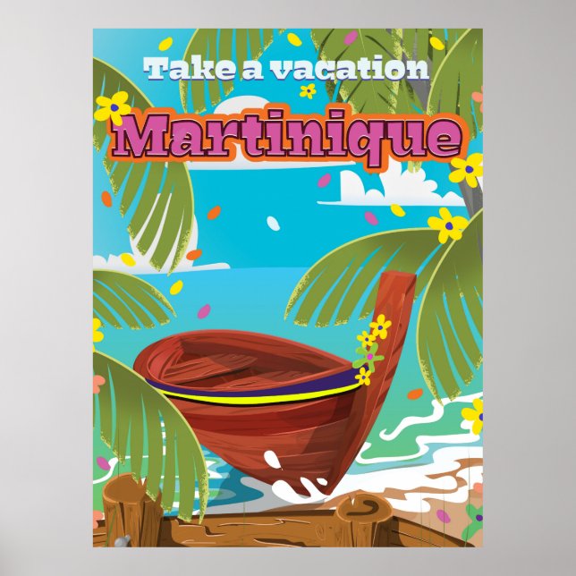 Martinique Cartoon travel poster (Front)