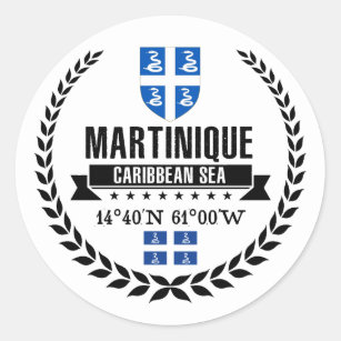 Martinique Classic Round Sticker