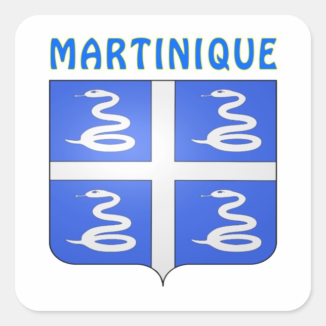 Martinique Coat Of Arms Square Sticker (Front)