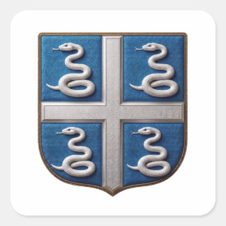 Martinique country coat arms symbol emblem flag sn square sticker