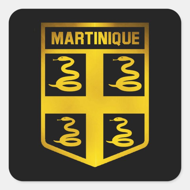 Martinique Emblem Square Sticker (Front)