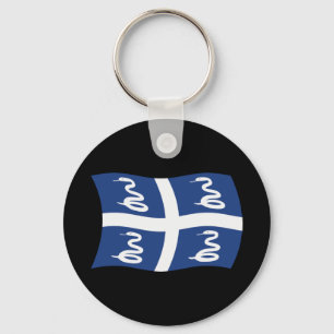 Martinique Flag Keychain