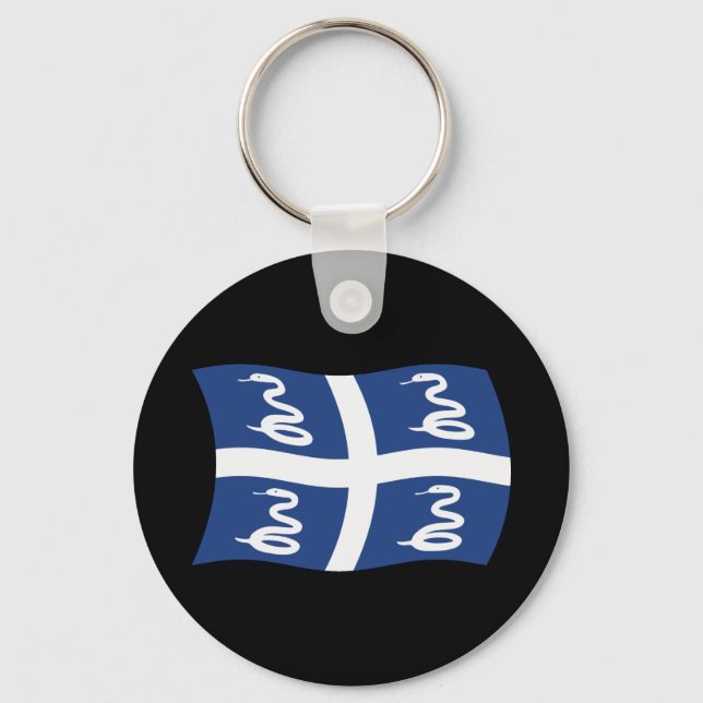 Martinique Flag Keychain (Front)