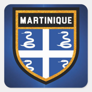 Martinique Flag Square Sticker