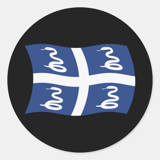 Martinique Flag Sticker (Front)