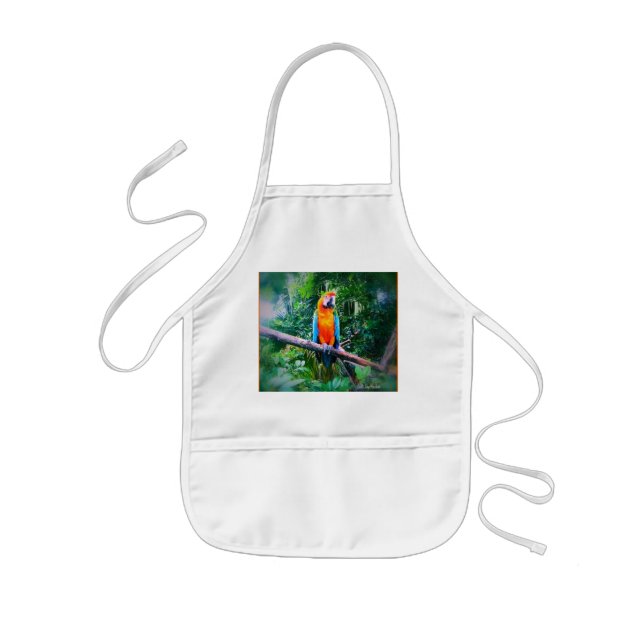 Martinique Macaw Kids Apron (Front)