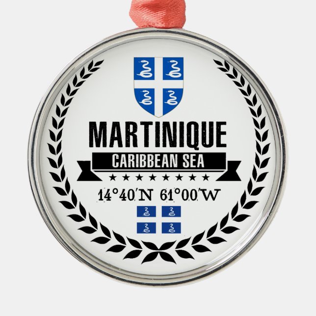 Martinique Metal Tree Decoration (Front)