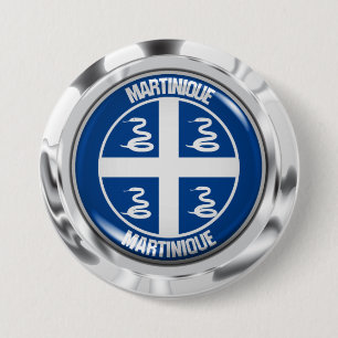 Martinique Round Emblem 7.5 Cm Round Badge