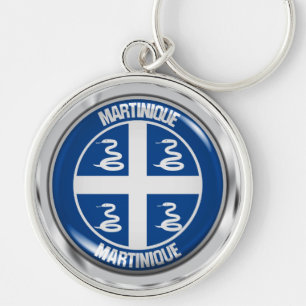 Martinique Round Emblem Key Ring