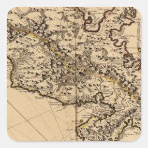 Martinique Square Sticker