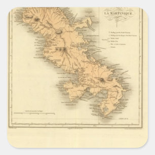 Martinique Square Sticker