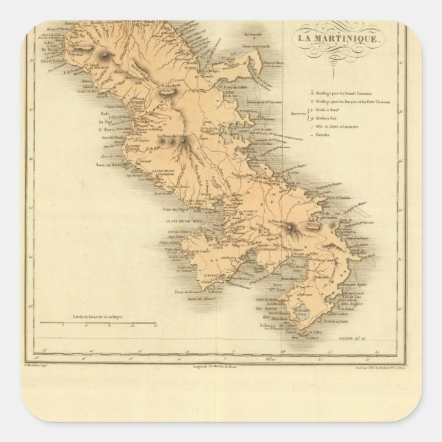 Martinique Square Sticker (Front)