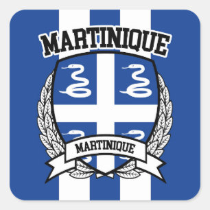 Martinique Square Sticker