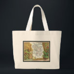 Martinique -The Island Large Tote Bag<br><div class="desc">Such a beautiful design featuring a map of Martinique. It is simply a charming image from an old postcard that looks fantastic on a cloth tote bag. We love this size but you can put it on any of the bags. You can even personalise it! It has that old tropical...</div>
