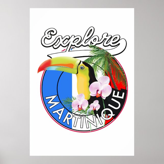 Martinique Travel logo Poster (Front)