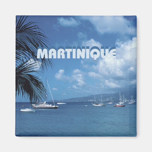 Martinique Travel Photo Souvenir Fridge Magnets (Front)
