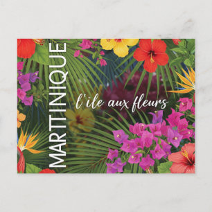 Martinique tropical flowers postcard" postcard
