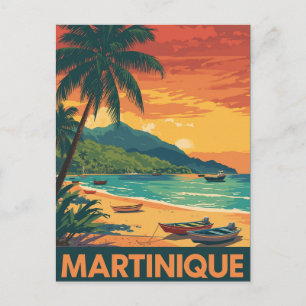 Martinique Vintage Beach Postcard