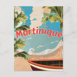 Martinique Vintage vacation Poster Postcard