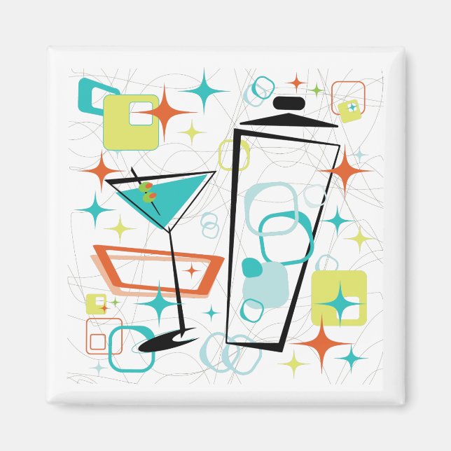 Martinis A Go-Go Magnet (Front)