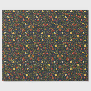 Martinis and Botanicals Holiday Wrapping Paper
