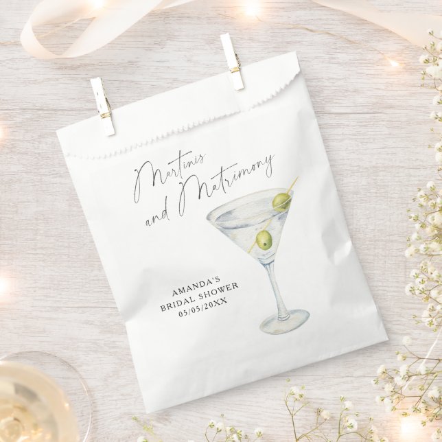 Martinis and Matrimony Bridal shower  Favour Bag (Clipped)