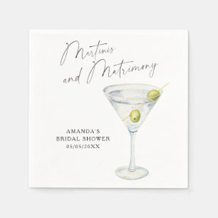 Martinis and Matrimony Bridal shower  Napkin