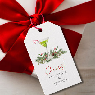 Martinis and Mistletoe Custom Holiday Guest Towels Napkin