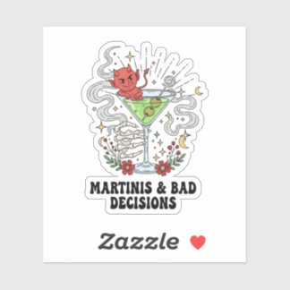 Martinis & Bad Decisions Devil Cocktail Funny