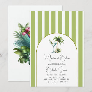 Martinis & Bikinis Tropical Bachelorette Party Invitation